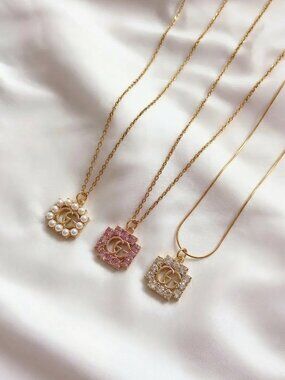 ✨ONLY 1! GUCCI Button/Charm Logo Upcycled Necklace✨